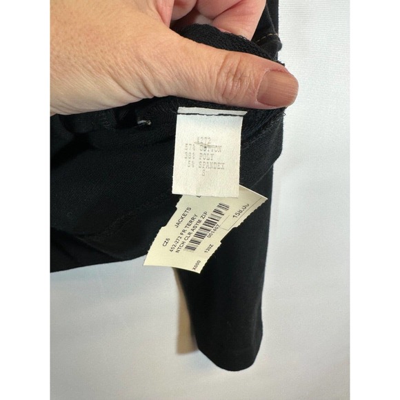 NWT Equestrian Brand S Riding Horse Show Jacket AsymNotch Collar Terry Black D51 - Picture 4 of 9